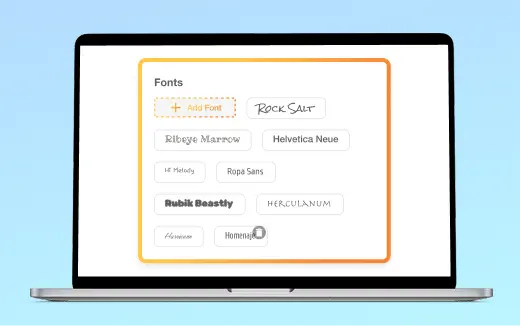 Add custom fonts to videos to maintain brand identity and visual consistency.